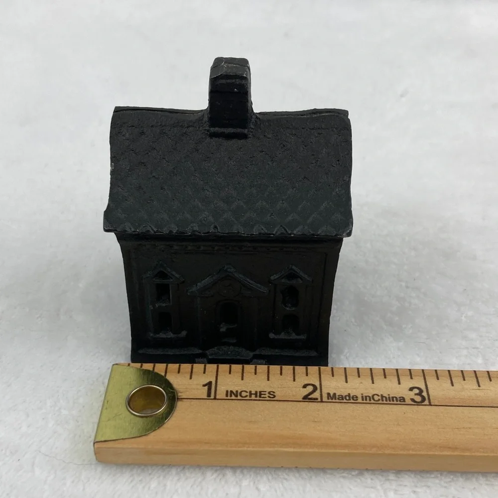 Heavy Black Cast Iron House Stamp Dispenser 3”